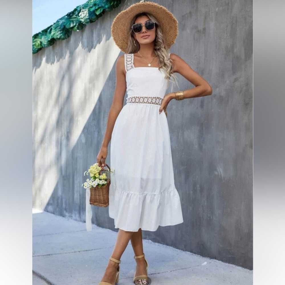 SHEIN White Flowy Dress